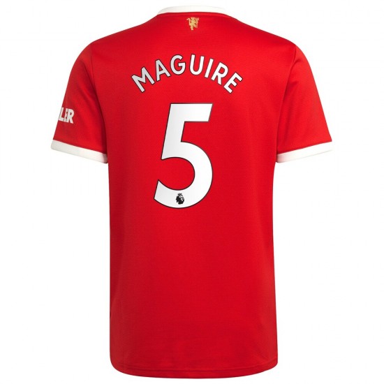 Camisola Manchester United Harry Maguire 5 Equipamento Primeiro 2021-2022 Manga Curta